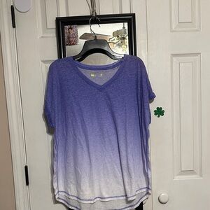 Xersion Purple V-Neck T-Shirt